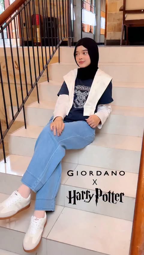 Instagram post by @salwasyaarani for Harry Potter. Caption reads: Introducing @giordanoid X @harrypotter series....