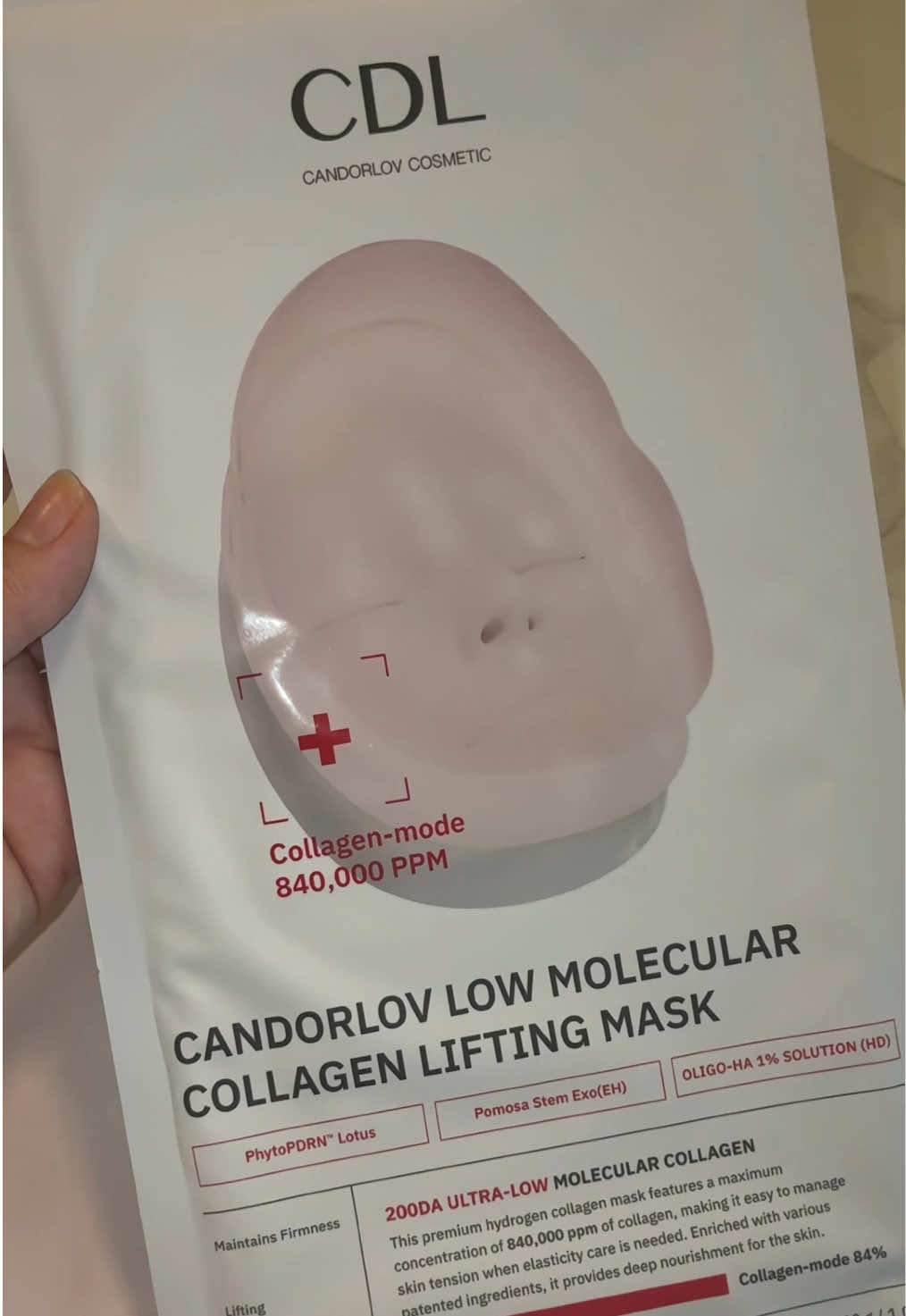 TikTok post by @tamragamila_ for Candorlov US. Caption reads: [...] collagen masks that I just got from....