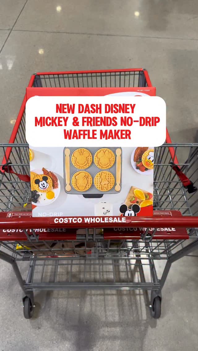 Instagram post by @costcoguide for Dash. Caption reads: NEW! @bydash Disney Mickey & Friends No-Drip....