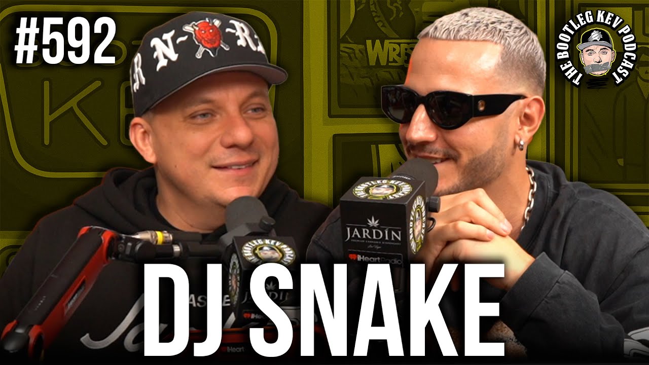 YouTube post by @BootlegKev for Jardin Las Vegas. Caption reads: DJ Snake Speaks on DJ Culture, Hip-Hop Roots,....