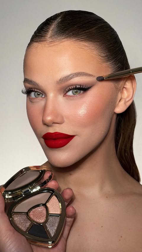 Instagram post by @mrdanielmakeup for Dolce&Gabbana. Caption reads: Step into the festive season with....