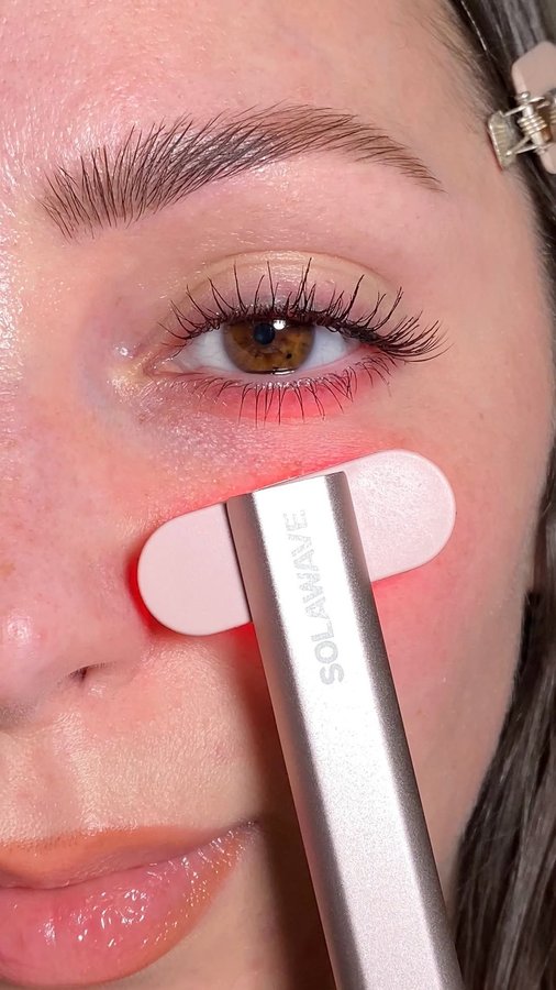 Instagram post by @whitneykshepherd for Solawave. Caption reads: @solawave 4-in-1 Radiant Renewal Skincare Wand &....