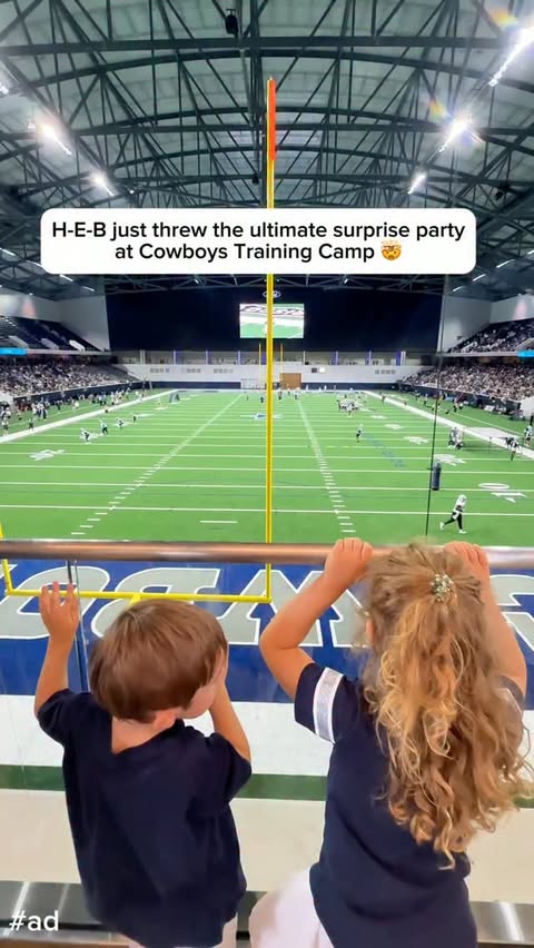 Instagram post by @breshell for H-E-B. Caption reads: [...] inside watching Cowboys Training Camp… H-E-B....