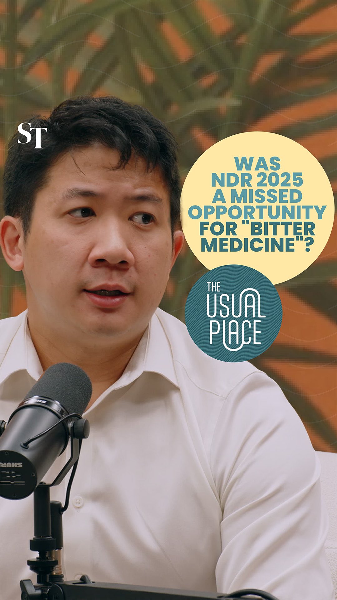 Instagram post by @jeremytan.sg for The Straits Times. Caption reads: Listening to this year’s NDR, GE2025 independent....