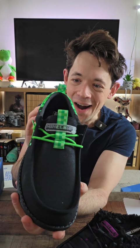 Instagram post by @mrlewisblogsgaming for HEYDUDE. Caption reads: [...] obsession!! 😍 These are from....