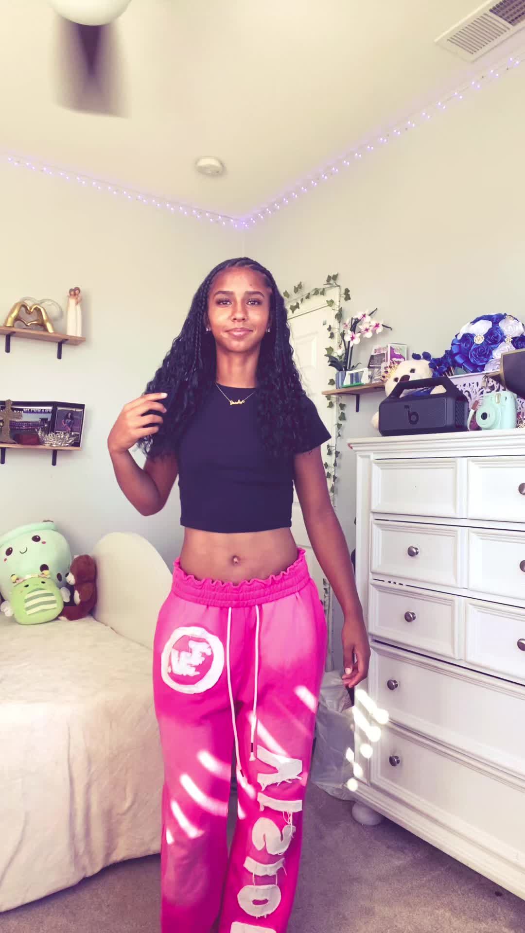 TikTok post by @notjoc.47 for Timeloop Visionz. Caption reads: clothes from @timeloopvisionz use code “JOCELYN”....