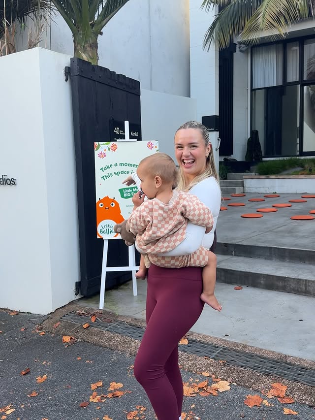 Instagram post by @christinephilippa for Little Bellies. Caption reads: [...] morning with beautiful people 💛✨....
