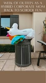 Instagram post by @byalicesigh for Covry. Caption reads: a week of outfits 🏊‍♀️🪅🍬🎉🎡 as a hybrid....