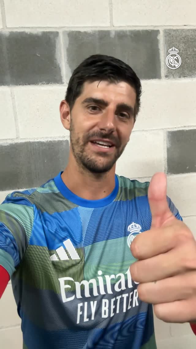 Instagram post by @thibautcourtois for Real Madrid C.F.. Caption reads: 🤳 @ThibautCourtois: “Hola Madridistas! I’m very....