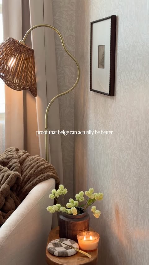 Instagram post by @styledwithjordant for Sandberg Wallpaper. Caption reads: [...] to wallpaper an entire room but....