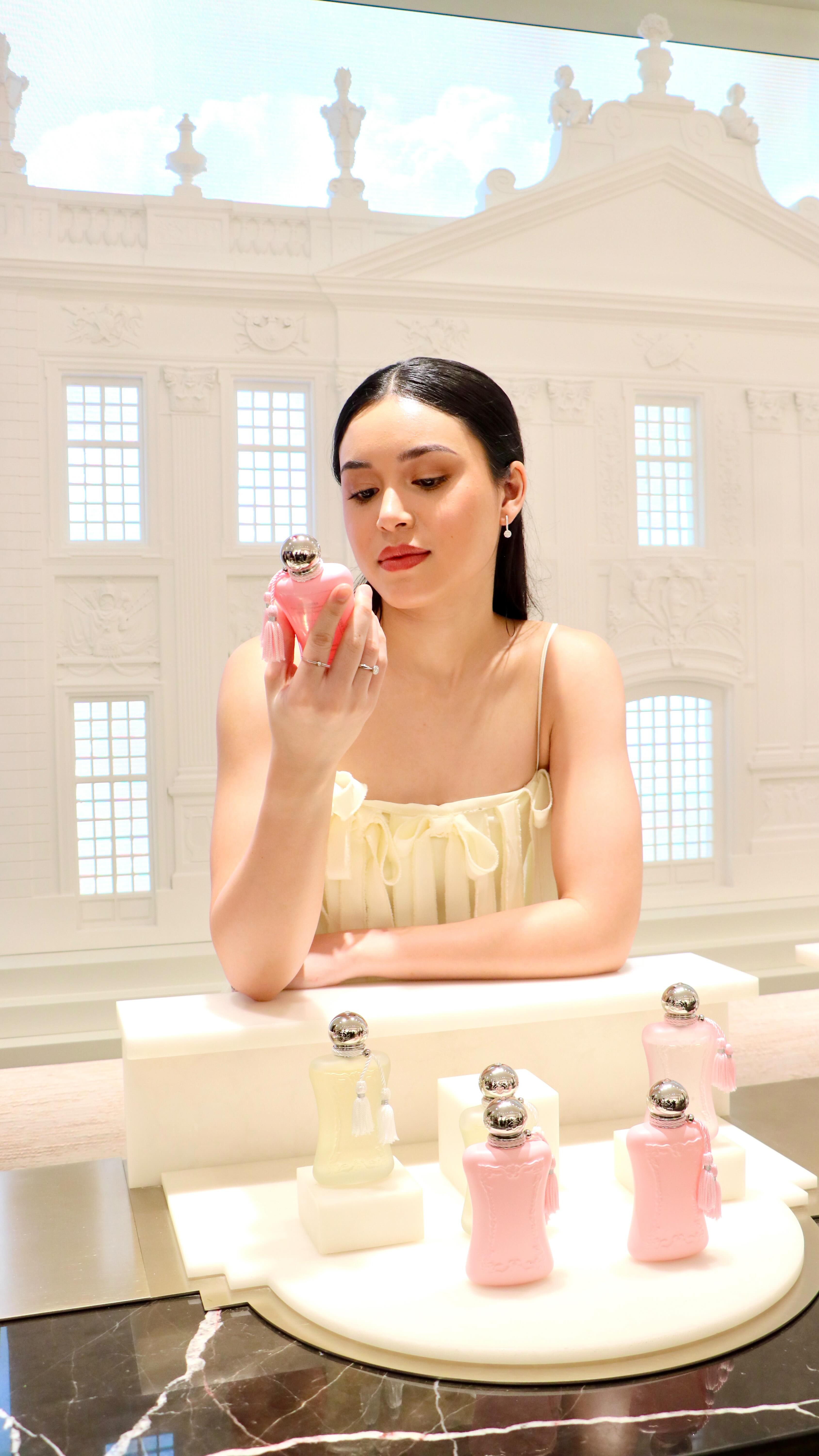 Instagram post by @claudia for PARFUMS de MARLY. Caption reads: [...] a feeling. There’s something about....