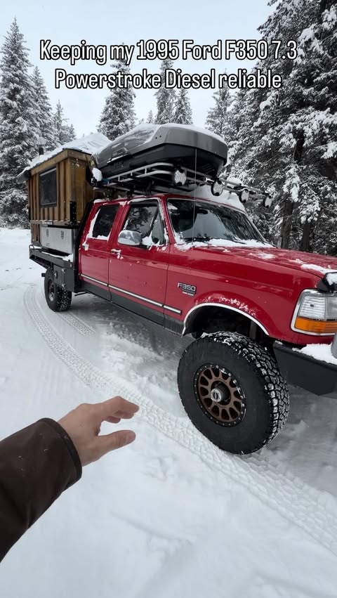 Instagram post by @truckhouselife for Shell Rotella. Caption reads: [...] 7.3 Powerstroke Diesel reliable with....