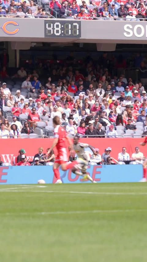 Instagram post by @footyaccess for Major League Soccer. Caption reads: FIRST RBNY GOAL FOR COWELL. #RBNY | @audiusa.