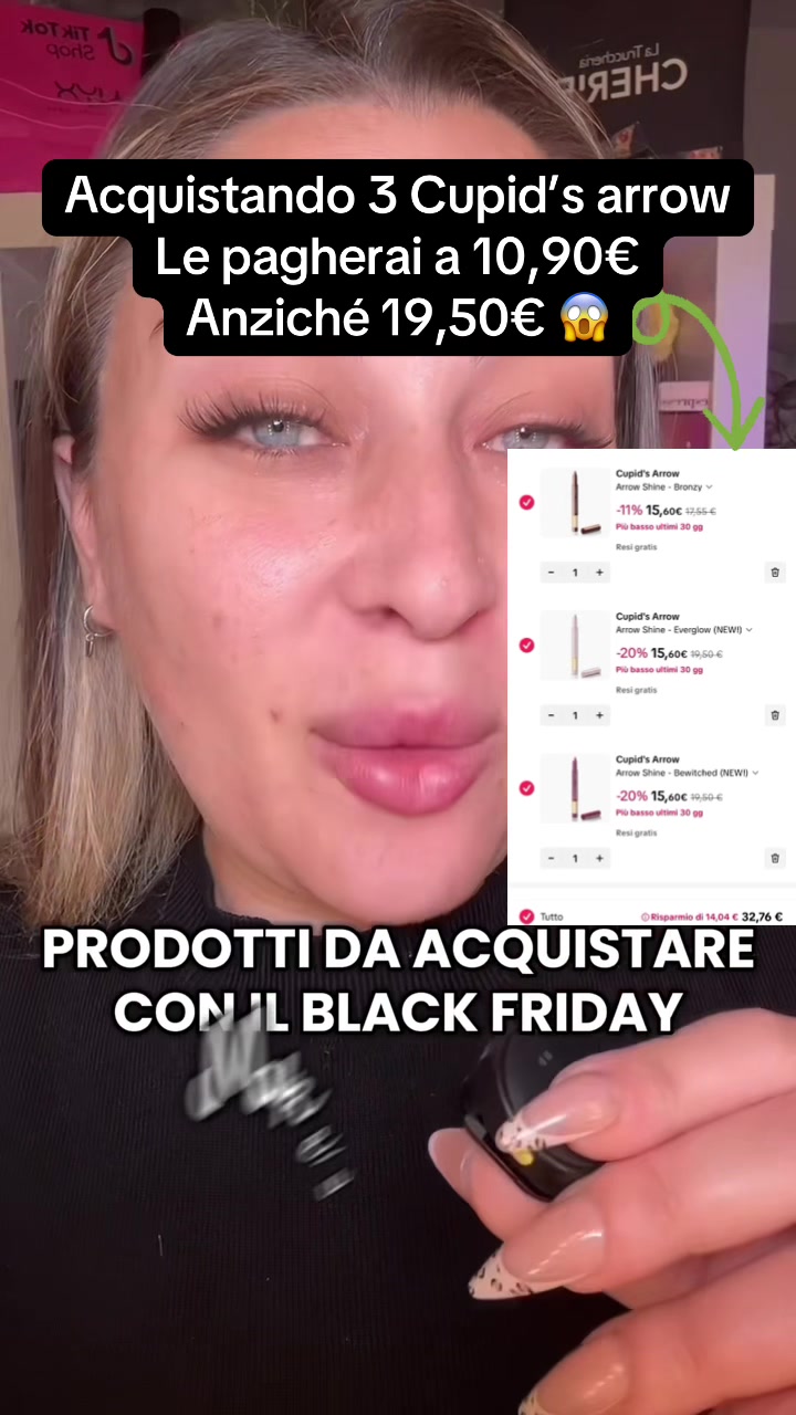 TikTok post by @lapozbeauty for NABLA Cosmetics. Caption reads: Approfitta degli sconti @NABLA Cosmetics....