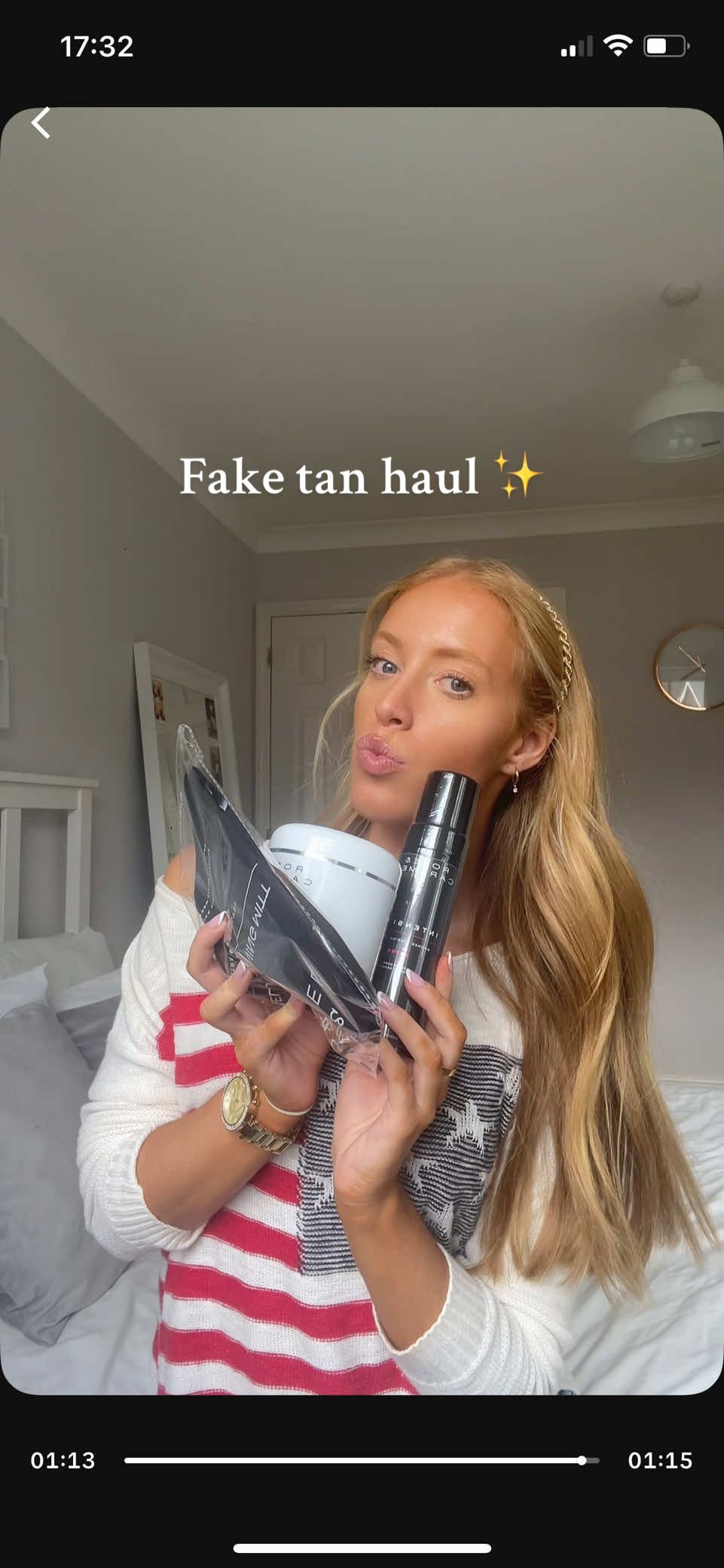 TikTok post by @laura_duhig for Rose & Caramel. Caption reads: [...] = a good day thanks to @Rose & Caramel #fyp....