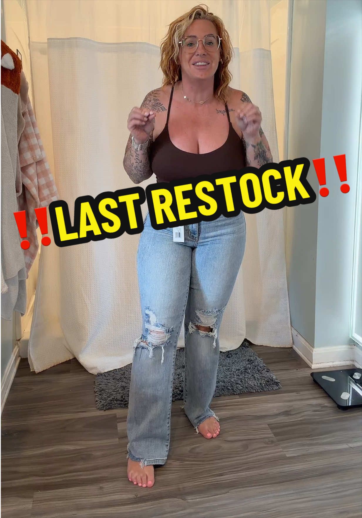 TikTok post by @mo060989 for Kali Rose Boutique. Caption reads: #womensfashion #judyblue #kaliroseboutique #denim....