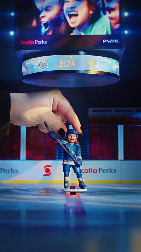 Instagram post by @marinaminis for Scotiabank. Caption reads: [...] this miniature story to life with....