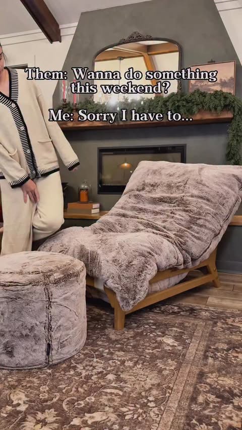 Instagram post by @hannah.is.home for Lovesac. Caption reads: The sunroom isn’t finished yet because we’re still....