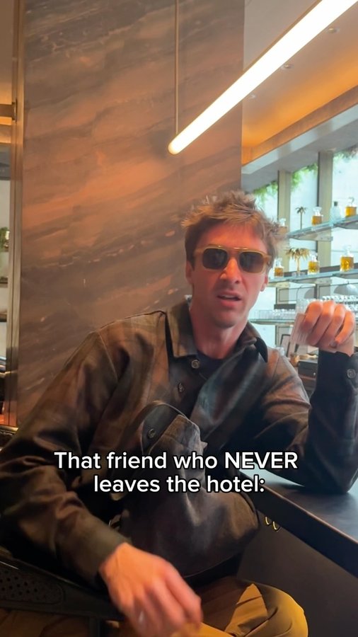 Instagram post by @bentonmcclintock for Moxy Hotels. Caption reads: Find your good karma #AtTheMoxy <3 @moxyhotels....