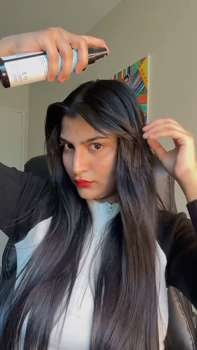 Instagram post by @deepika_jaskirat_ for Beauty By Earth. Caption reads: [...] hair in seconds . I Am obsessed 🫶🏻....