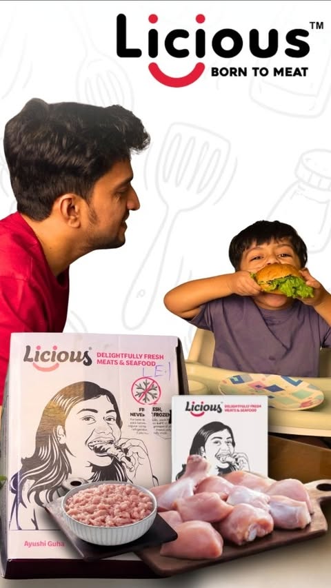 Instagram post by @thedadzdiary for Licious. Caption reads: [...] for my little one.
That’s why I trust....