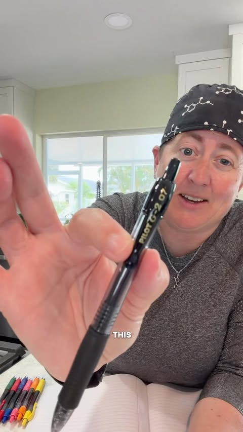 Instagram post by @dr.beachgem10 for Pilot Corporation of America (Pilot Pen). Caption reads: #Ad To make sure this school year is a success,....