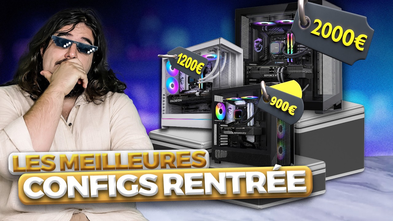 YouTube post by @Jigfio for Fashion Force Finds. Caption reads: TOP GAMING PCS FOR BACK TO SCHOOL 2026! (from €850....