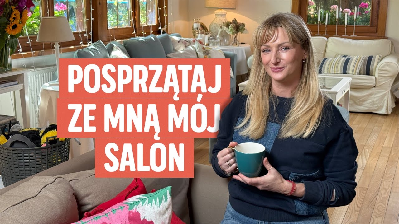 YouTube post by @UlaPedantula for Allegro. Caption reads: Let's clean the living room together - how to do....