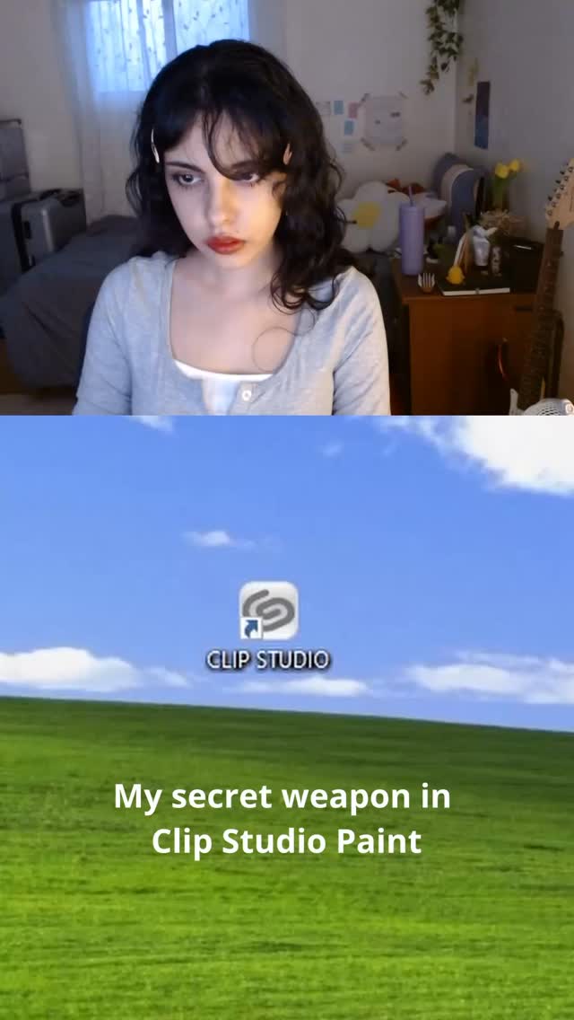 Instagram post by @nadaskii for Clip Studio Paint. Caption reads: hehe 
#ad  #clipstudio paint @clipstudioofficial.