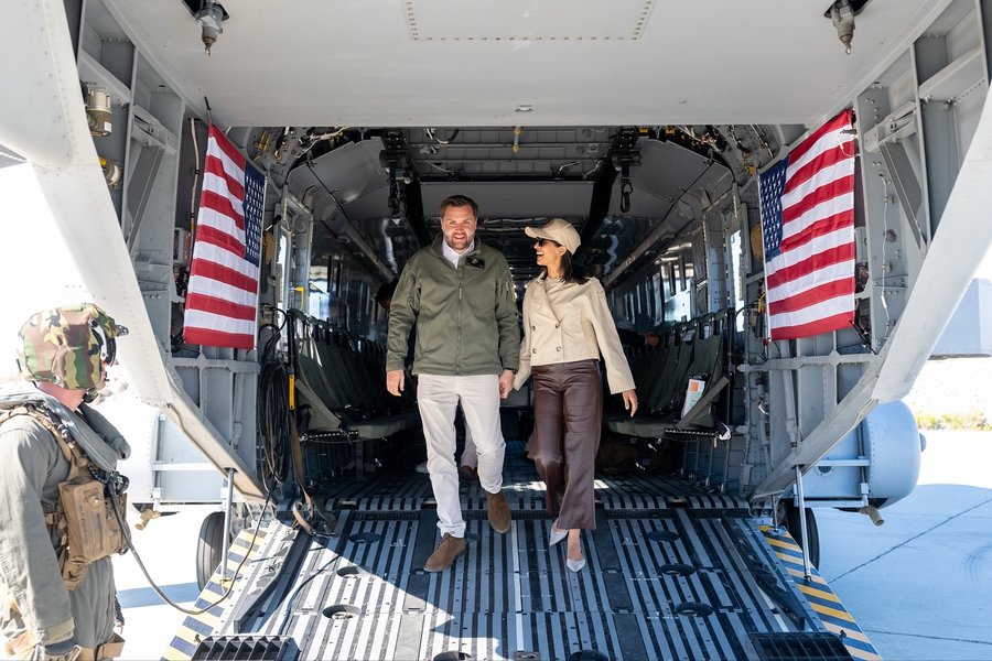 Instagram post by @slotus for Marines. Caption reads: Vice President Vance and @SLOTUS Attended the....