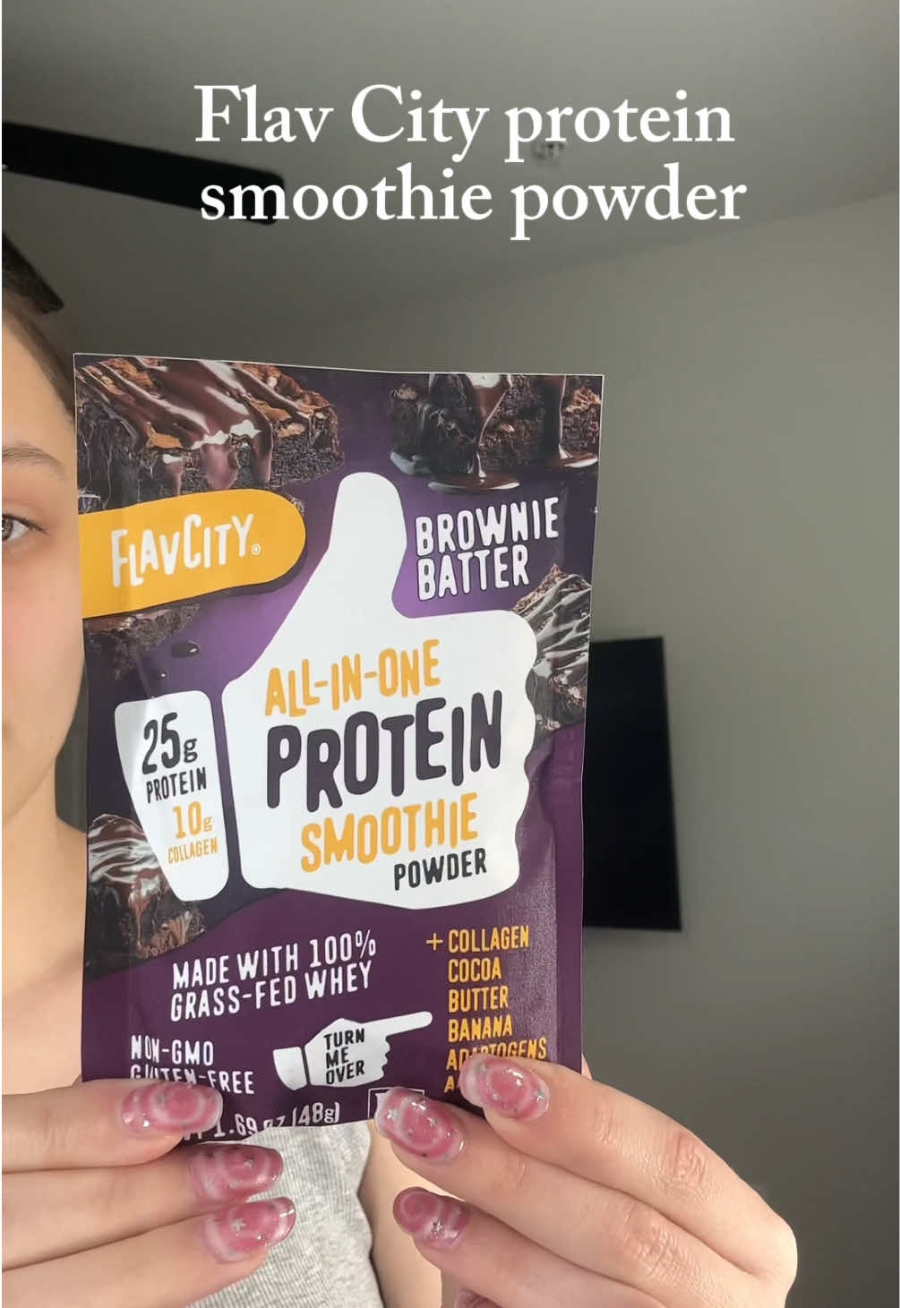 TikTok post by @salenawatts for ShopFlavCity. Caption reads: [...] protein smoothie powder 🫰🏻 @ShopFlavCity....