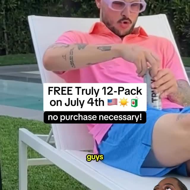 Instagram post by @yourthrifty.bff for Truly Hard Seltzer. Caption reads: explain to me 😤 find this deal & more on our free....