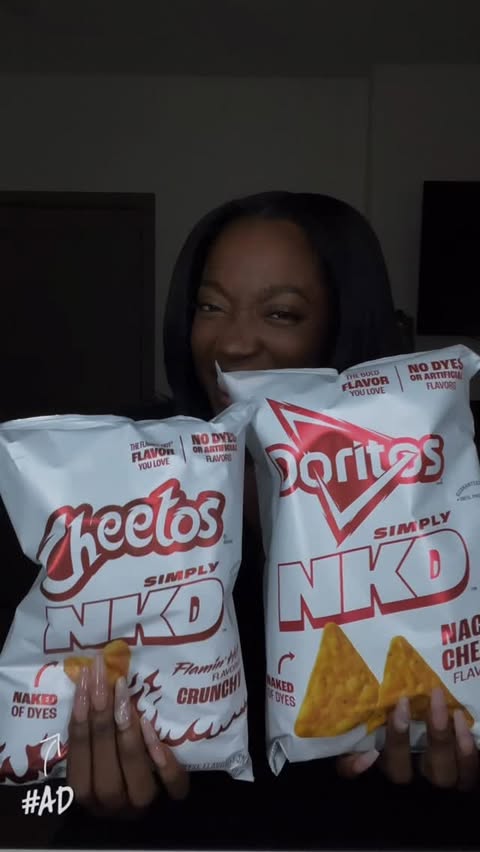 Instagram post by @thestephaniemonique for Cheetos. Caption reads: [...] Try the new Simply NKD @doritos & @cheetos....