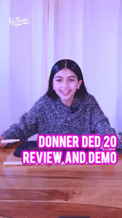 Instagram post by @victoriadrums for DonnerMusic. Caption reads: This little guy showed up at my door acting VERY....