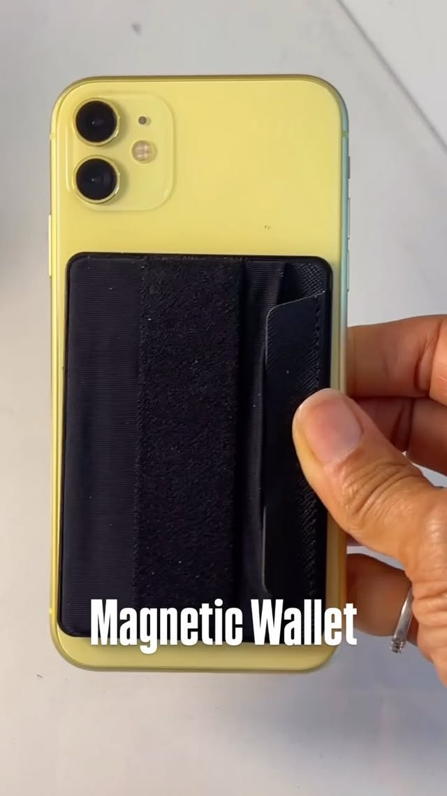 Instagram post by @jennyg2bfit for AquaVault. Caption reads: Set up my new @aquavault magnetic 🧲 wallet. I....