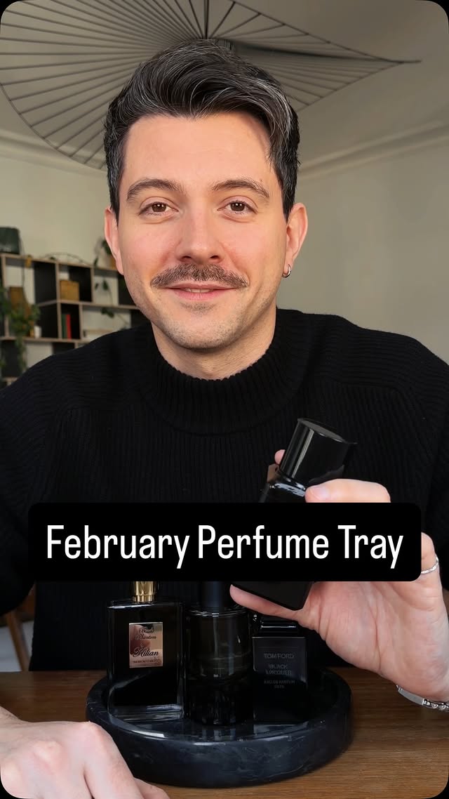 Instagram post by an influencer for Fischersund. Caption reads: The fragrances I worn most in February🖤....