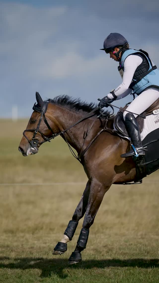 Instagram post by @kittykingeventing for Champion. Caption reads: Kilcoltrim Cooley flying round the 2*L....