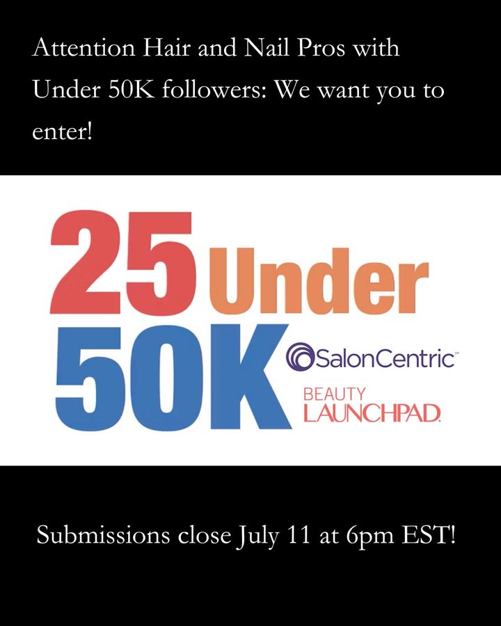 Instagram post by @nailpromagazine for Beauty Launchpad. Caption reads: Now is the time to enter Beauty Launchpad’s yearly....