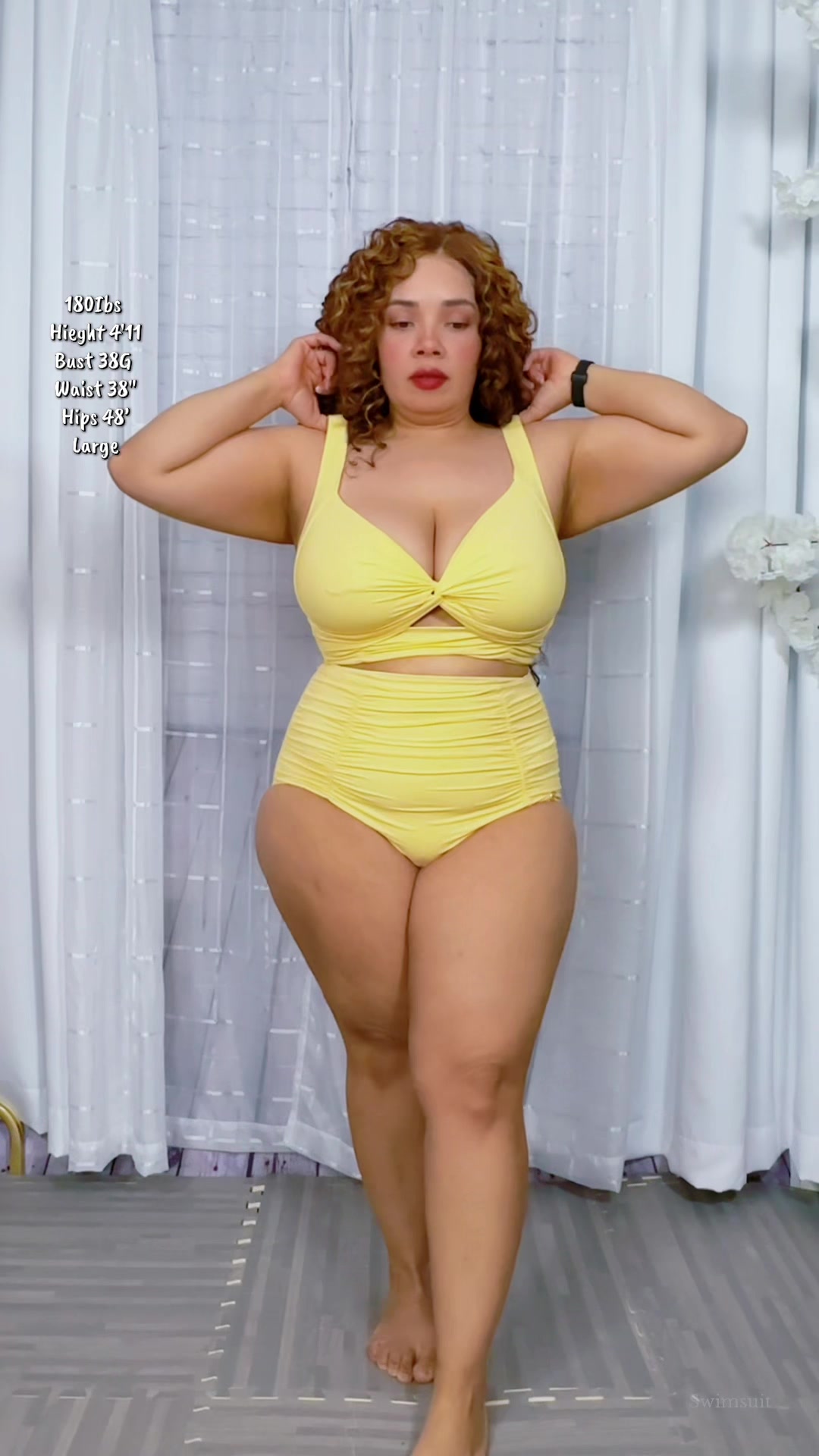 TikTok post by @cardis.ego for Shapellx. Caption reads: [...] Full Coverage Bikini!! 💯 Recommend....