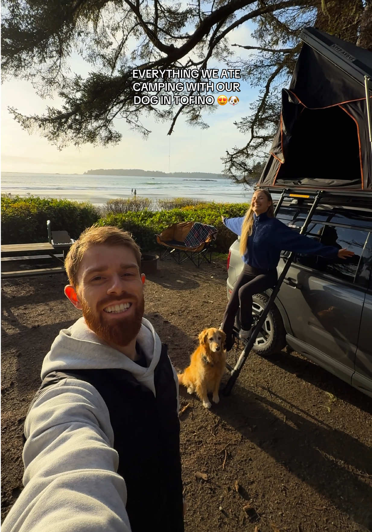 TikTok post by @yakeandmarie for ORIJEN Petfoods. Caption reads: Back at one of our favourite places in the world,....