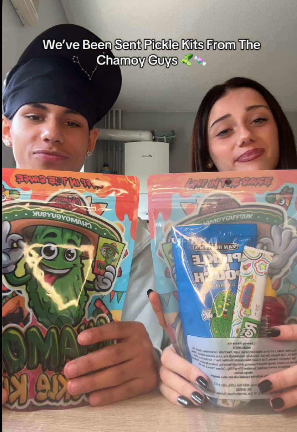 TikTok post by @yin.and.yang27 for ChamoyGuysUK. Caption reads: This Pickle Kit ASMR From @ChamoyGuysUK THIS Is....