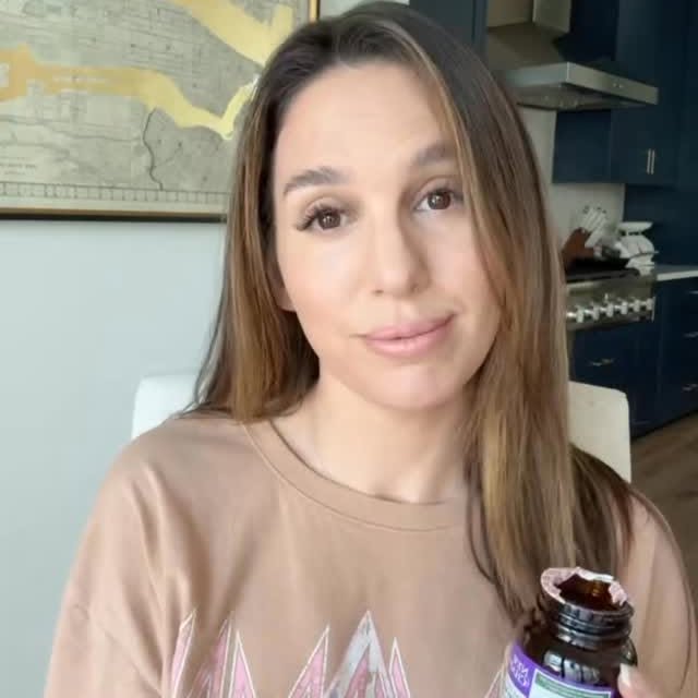 Instagram post by @thechristycarlsonromano for newchapter. Caption reads: #ad My 20s? Forgot to take vitamins. My 40s? I....