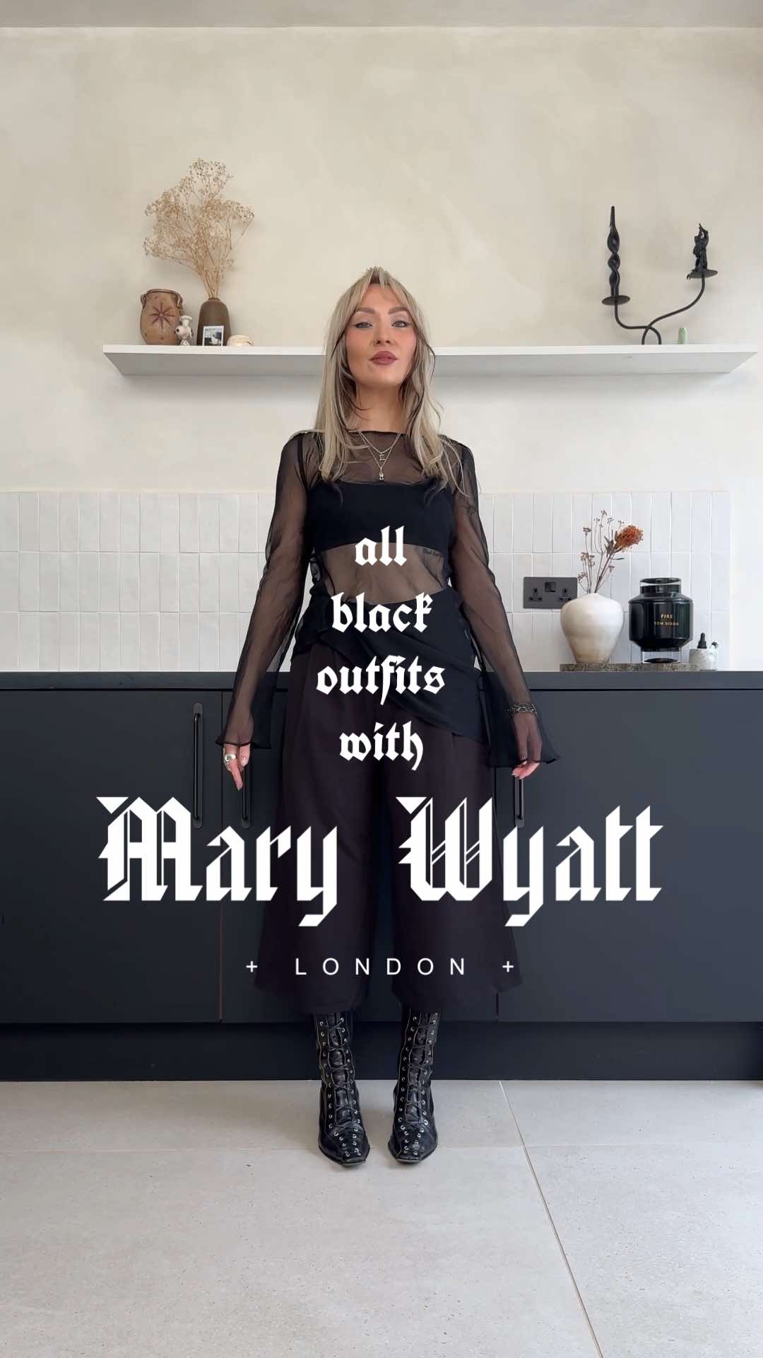 TikTok post by @estelajw for Mary Wyatt London. Caption reads: styled up my favourite pieces from @Mary Wyatt....