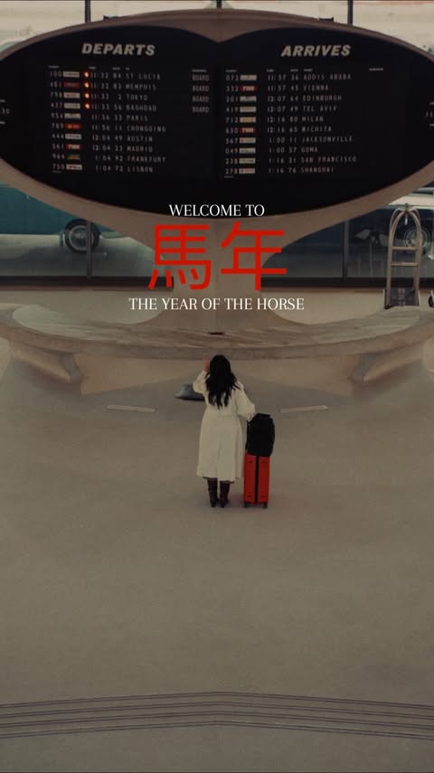 Instagram post by @theserenagoh for Away. Caption reads: [...] and with an open heart, wherever my @away....