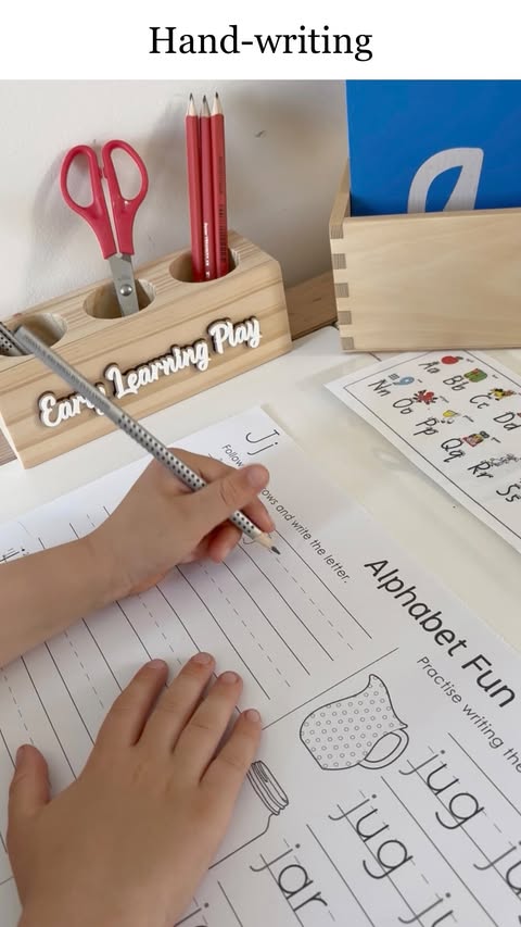 Instagram post by @early.learning.play for Faber-Castell. Caption reads: •Faber-Castell• ✏️ 📝 ✏️ 📝 ✏️ 📝 ✏️ 📝 ✏️ [...].
