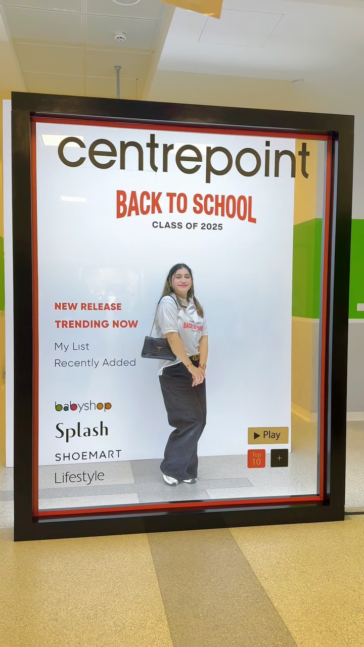 Instagram post by @khushi_qatar_blogs for Babyshop. Caption reads: [...] collection! 🎒✨

From trendy backpacks....