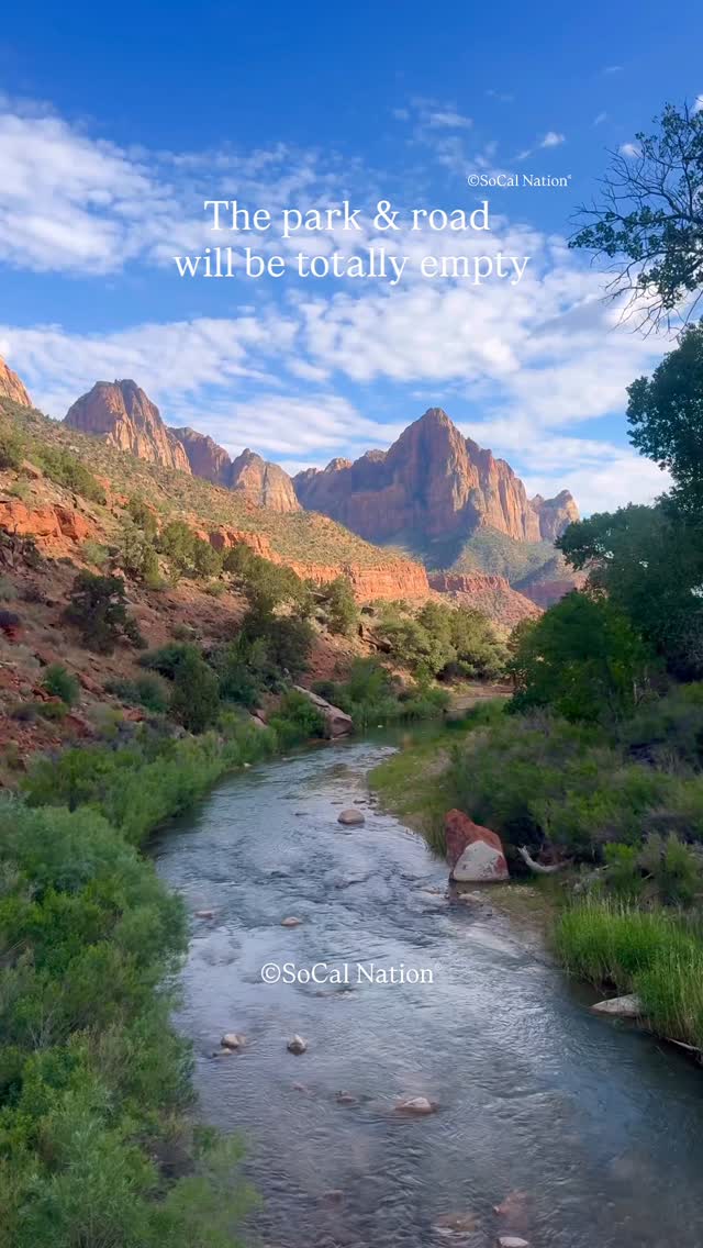 Instagram post by @socalnation for Visit Utah. Caption reads: Planning a trip to Zion? Make sure to take this....