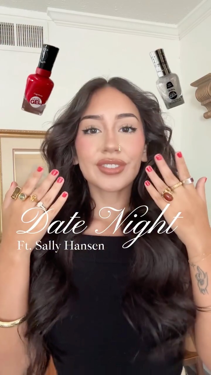 Instagram post by @naomimarlinmotta for Sally Hansen. Caption reads: Transforming my look with an at home mani!....