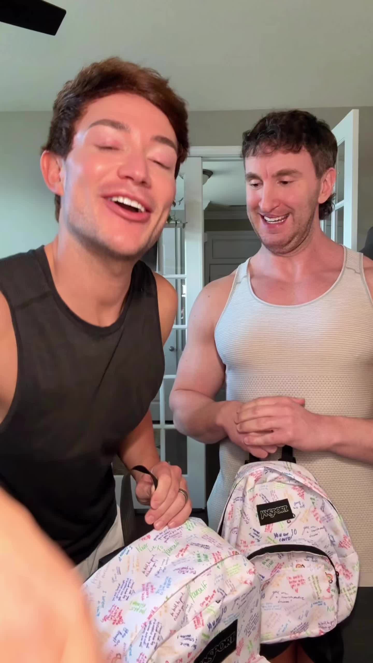 TikTok post by @printfairy for JanSport. Caption reads: You take yourself, all of your quirks and baggage,....