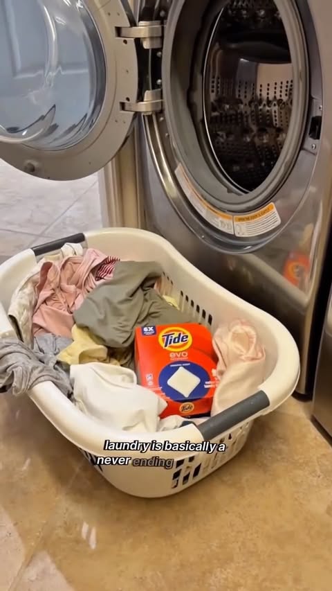 Instagram post by @being_frugal for New Engen Creators. Caption reads: #ad #pgpartner I finally found a laundry routine....